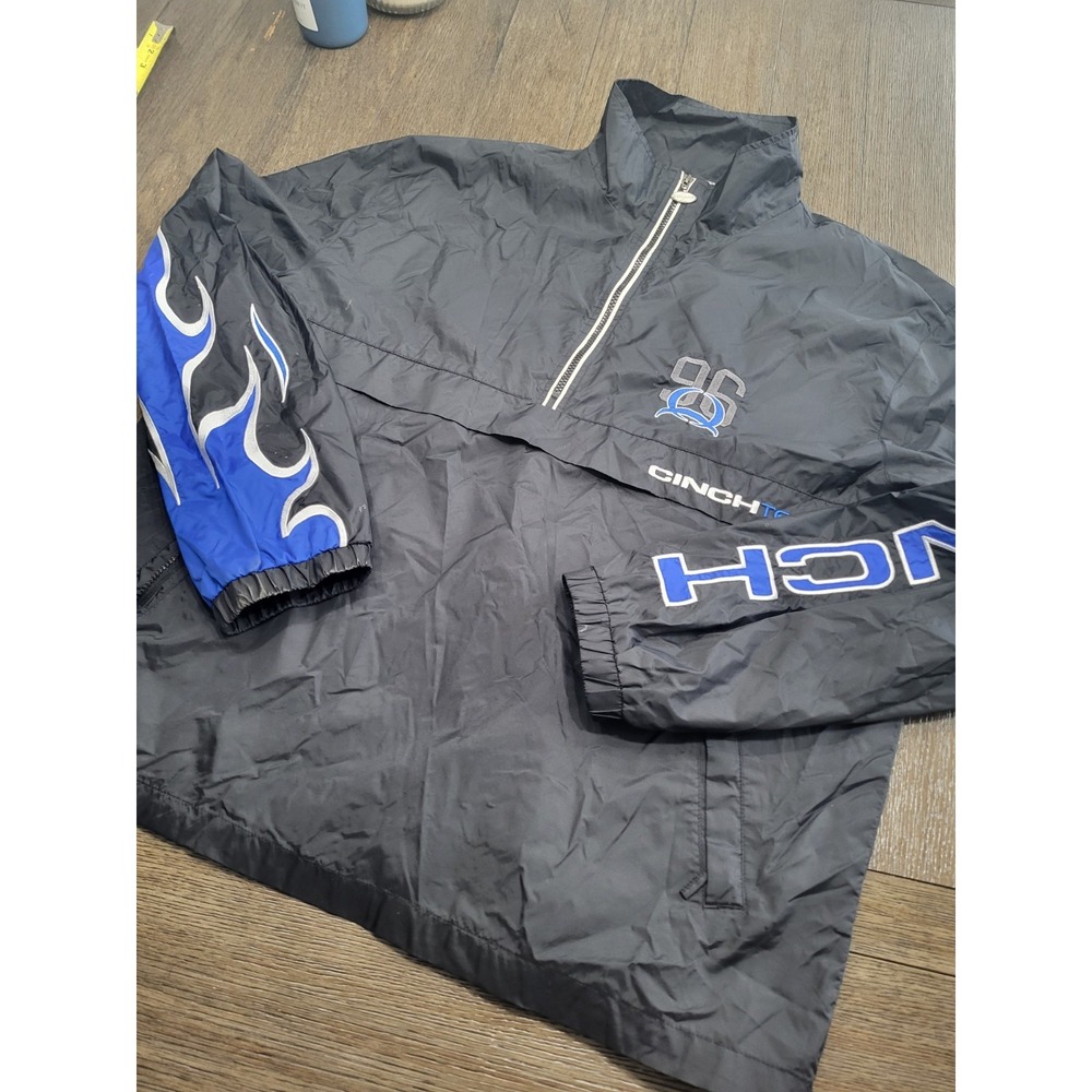 Cinch Jacket‎ Men XLChase Hawk Rodeo Embroidered Pullover Windbreaker 1/4 Zip